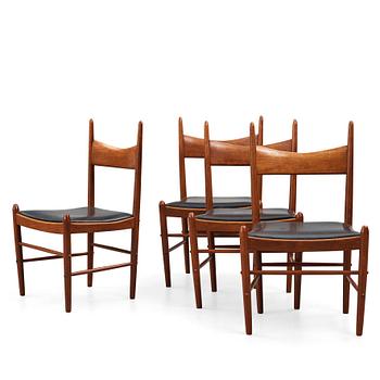 324. H. Vestervig Eriksen, a set of four teak chairs, for Brøderna Tromborg, Denmark 1950's.