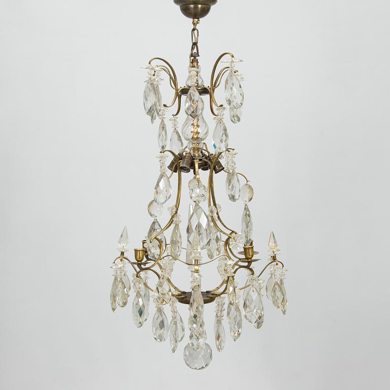 A Rococo style chandelier, first half of the 20th century.