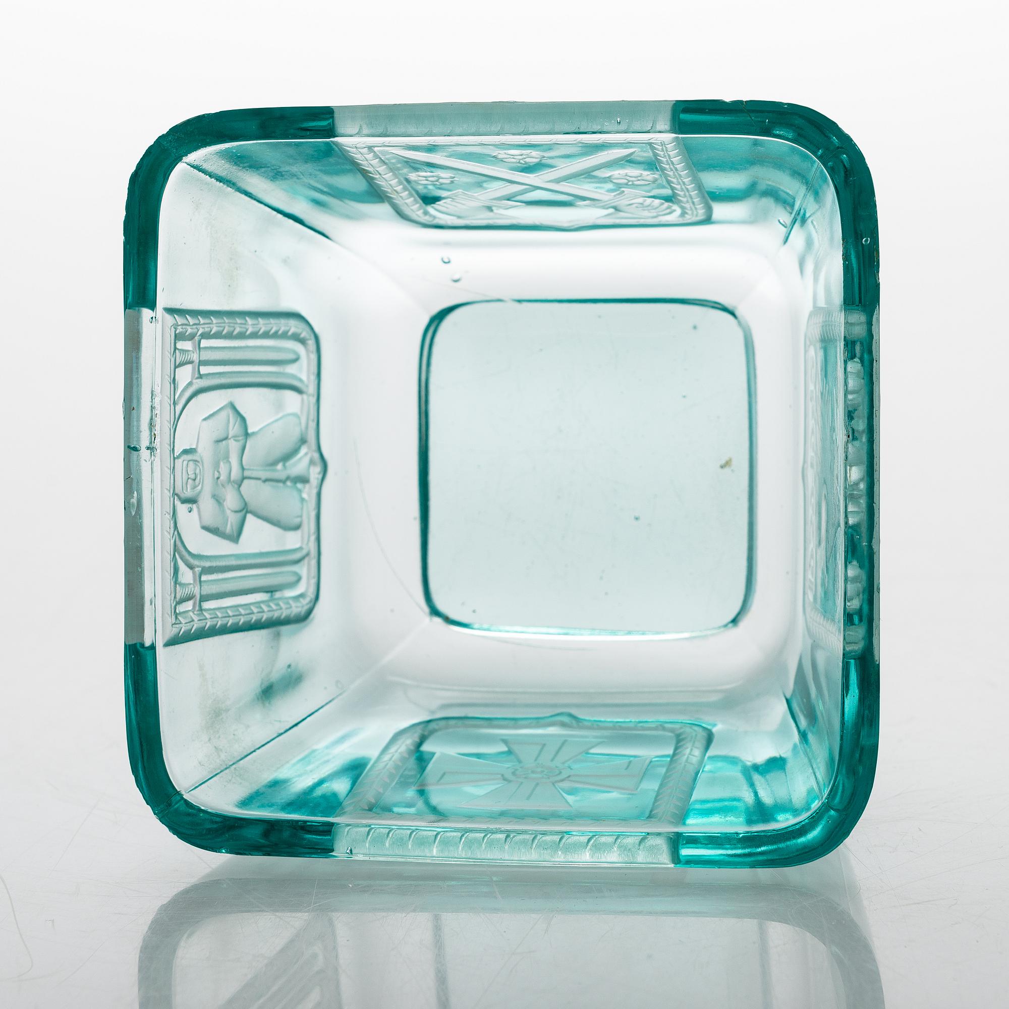 Antti Salmenlinna, malja, "Mottimalja" Riihimäen Lasi Oy 1940-luku.