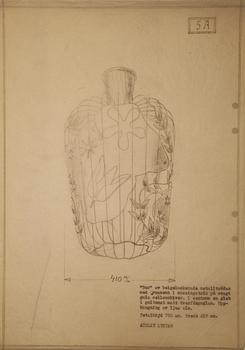 Hans Bergström, a rare ceiling lamp model "5A", ateljé Lyktan, Åhus, 1940s.