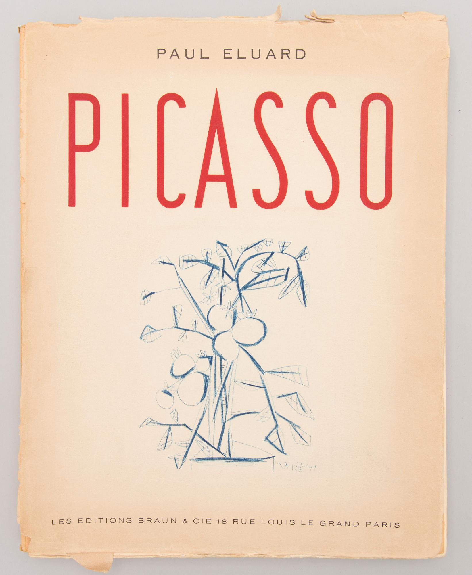 Book "Picasso Dessins" by Paul Eluard, Les Editions Braun & Cie, 1952.