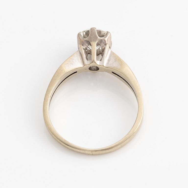 Ring, 18K vitguld med briljantslipad diamant 1,20 ct.