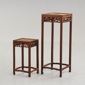 Two Chinese side tables, early 20th Century.