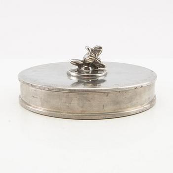 Box with lid, GAB pewter, 1933.