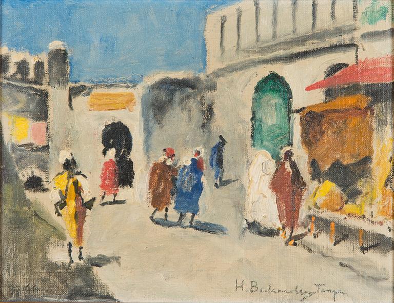 Hugo Backmansson, Square View in Tangier.