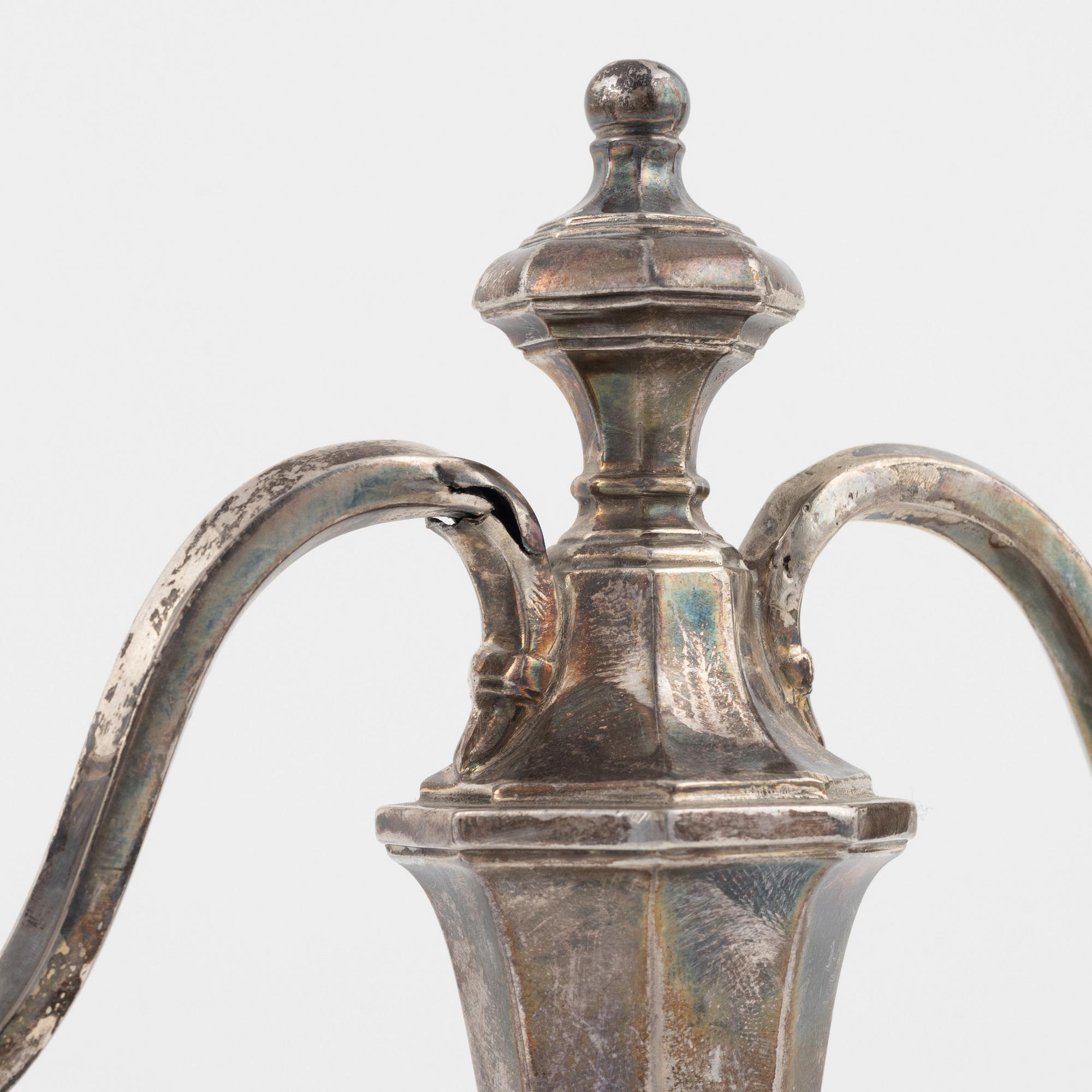 Candelabras, a pair, Carl Sandberg Eftr, Ystad, 1926.