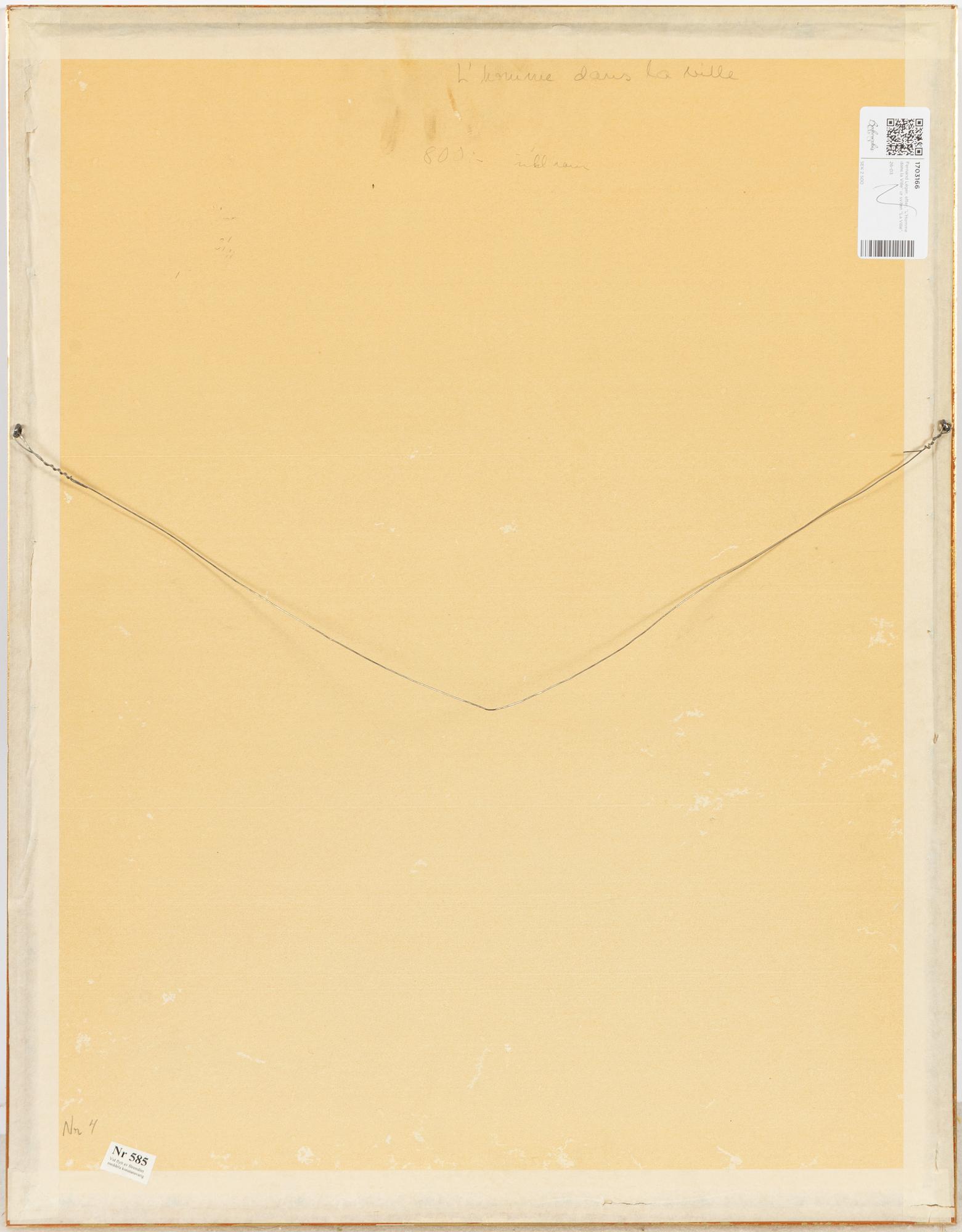 Fernand Léger, efter, "L'Homme dans la Ville" ur sviten "La Ville".