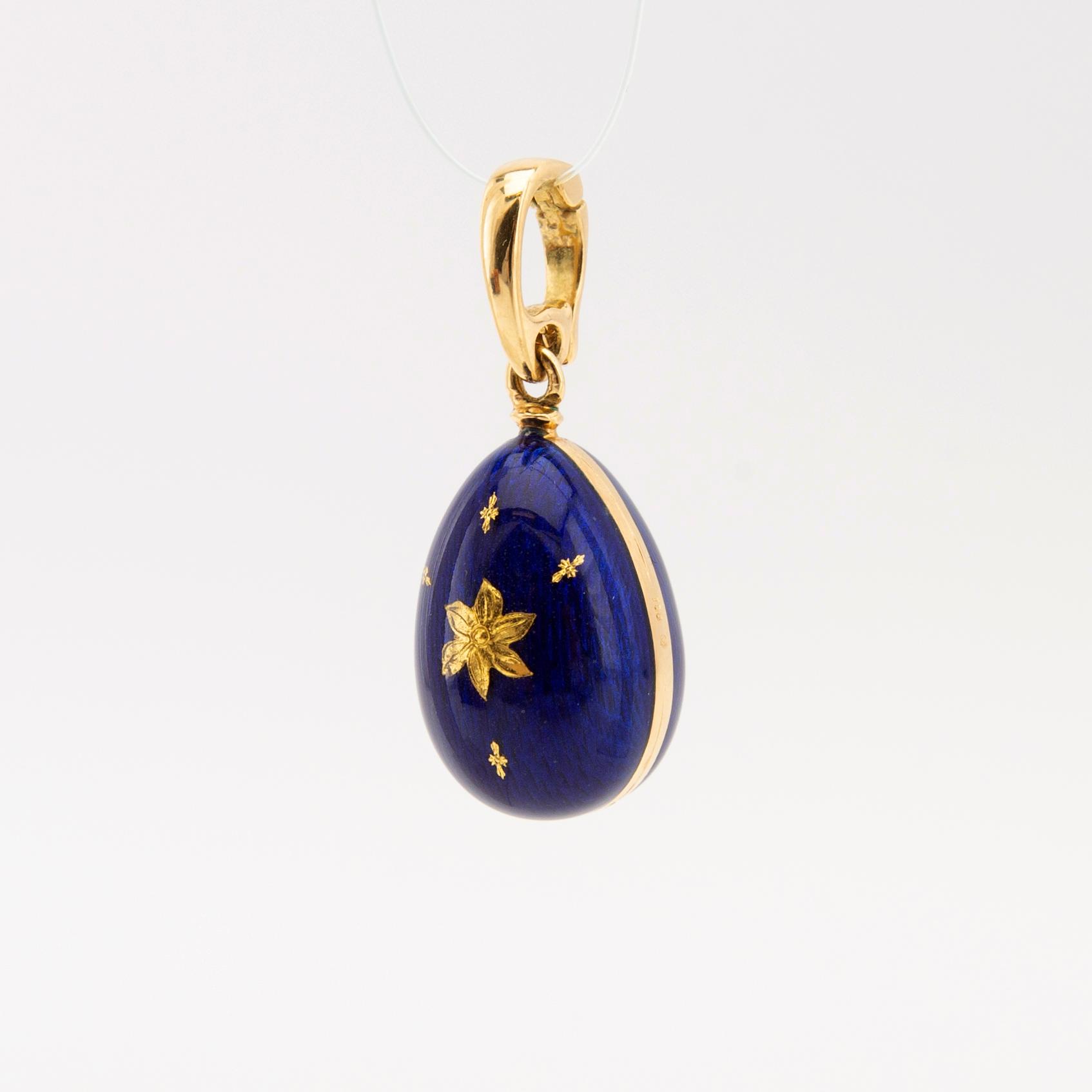 Fabergé pendant in 18K gold and enamel, numbered 316/1000 by Victor Mayer.