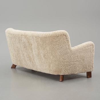 Fritz Hansen, soffa, modell "1669", Danmark 1940-tal.