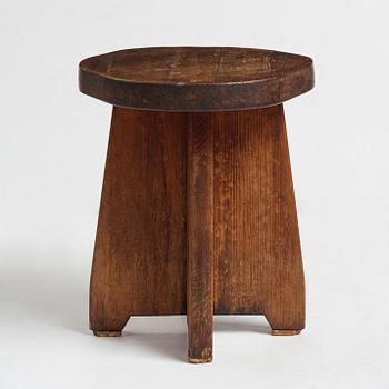 David Rosén, a "Berga" stained pine stool, Nordiska Kompaniet, Sweden 1940's.