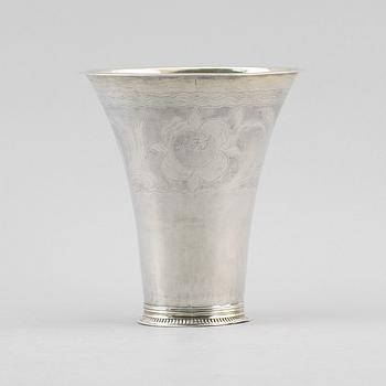 BÄGARE, silver, Andreas Hallberg, Kristianstad 1821. Vikt ca 96 g.