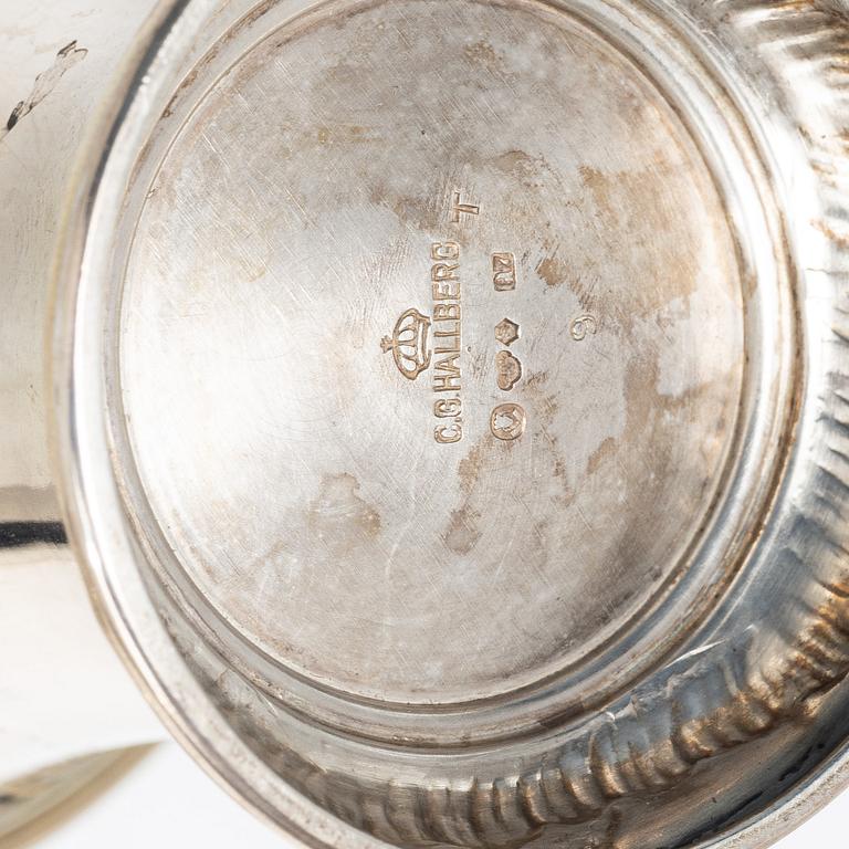 Cup, 7 pcs, silver, including CG Hallberg, Stockholm 1918.