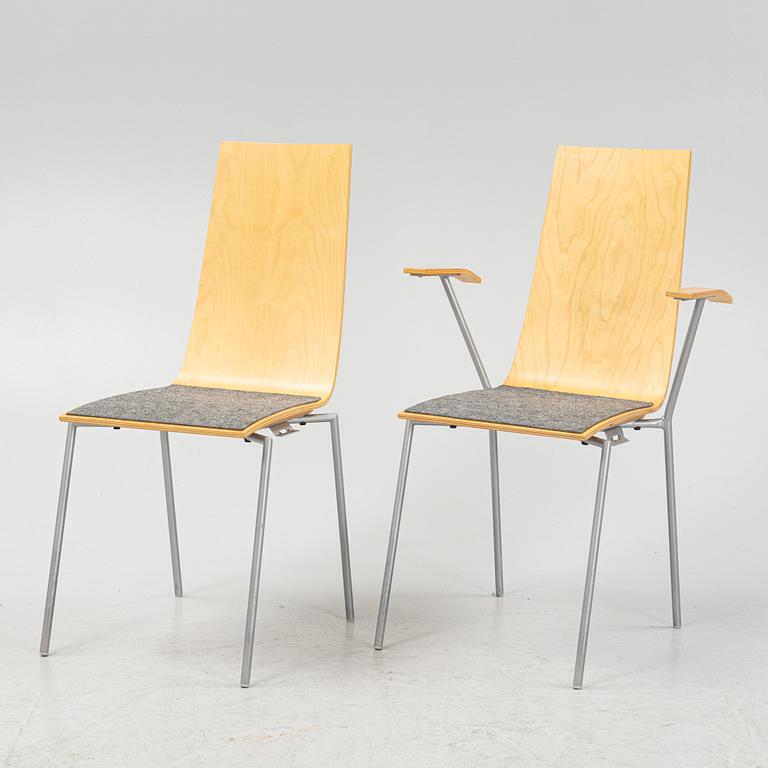 A set of 6 chairs, Mattias Ljunggren, "Cobra", Källemo.