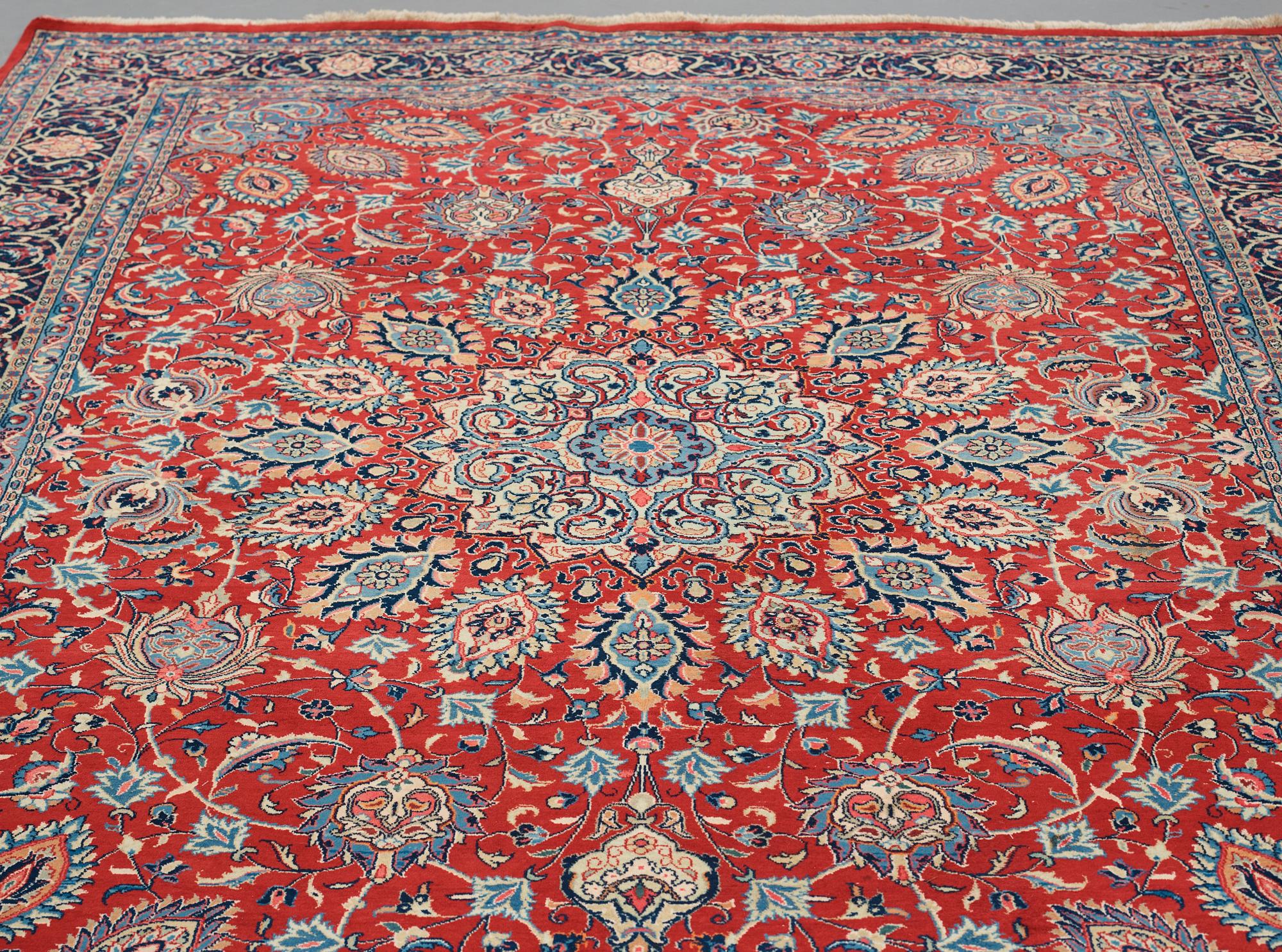 A carpet, a semi-antique/an old Persian, probably a Qazvin, ca 345-349 x 251,5-253 cm.