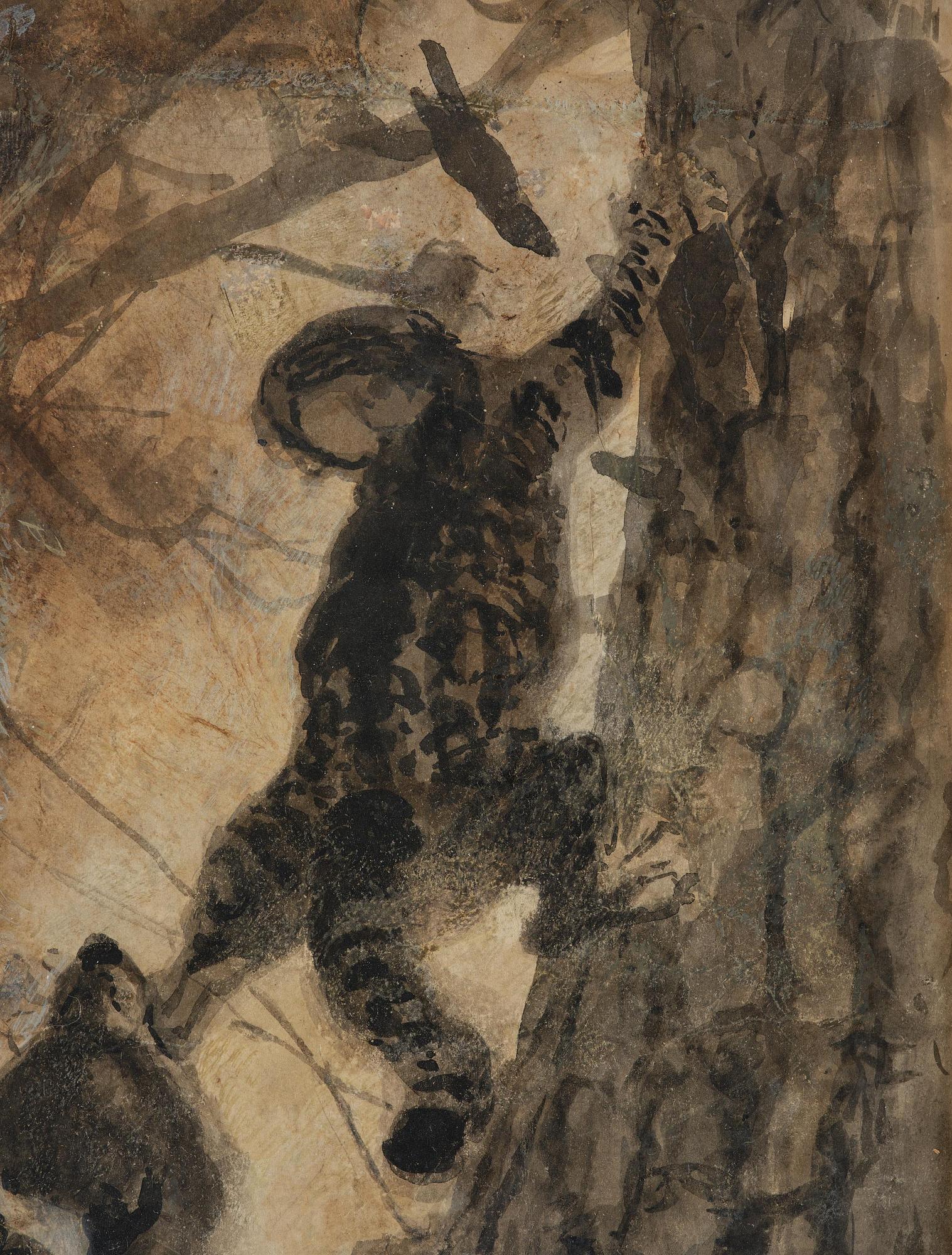 Bruno Liljefors, Rävar jagandes en katt.