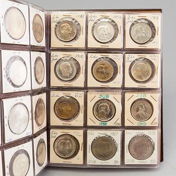 SAMLING MYNT, 102 stycken, bland annat Sverige och Danmark, 1900-tal.