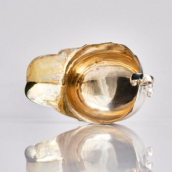 A Swedish mid- 18th century parcel-gilt silver cream-jug, mark of Johannes Weste, Stockholm 1755.