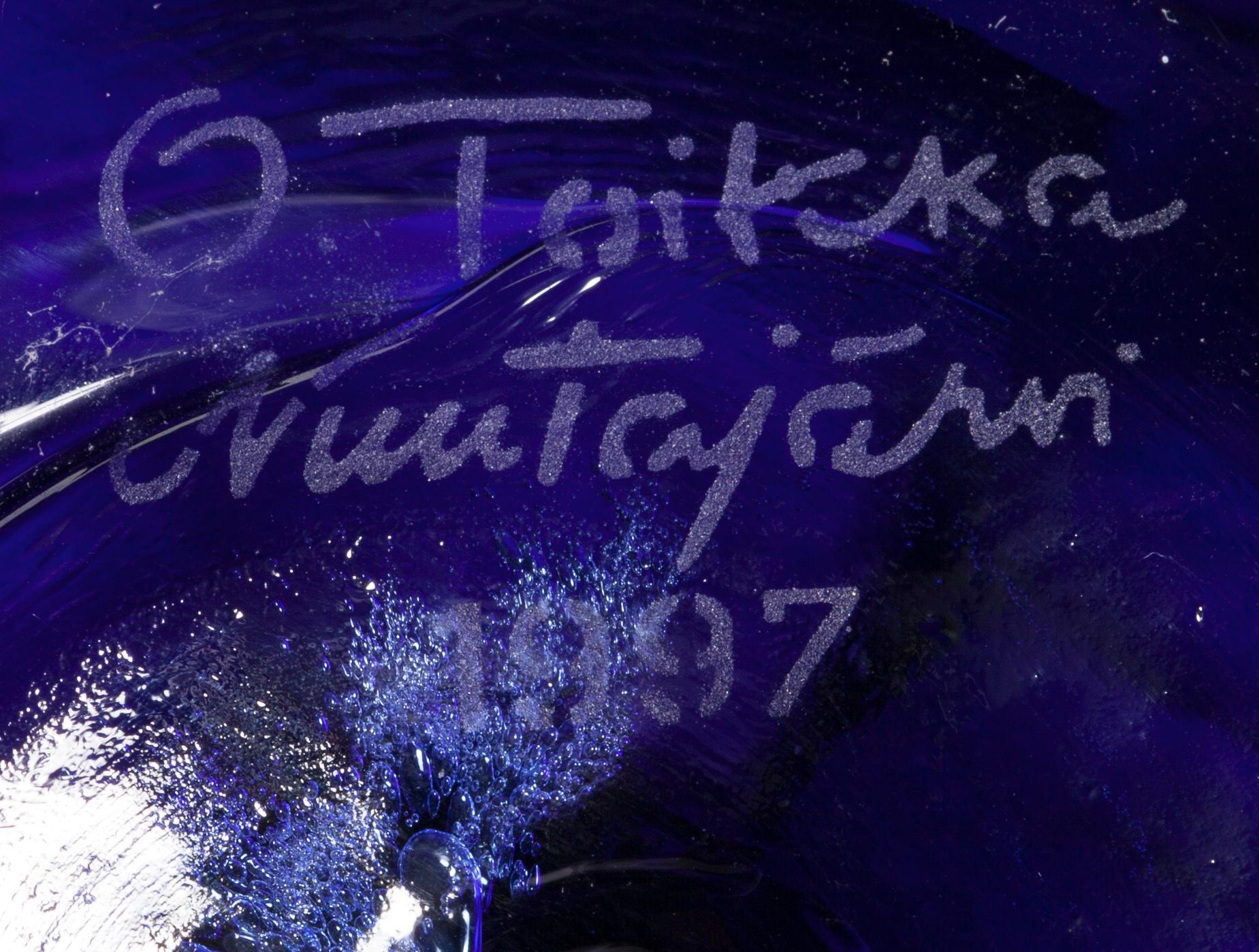 FIGURIN, glas, signerad O. Toikka, Nuutajärvi 1997, 25 års jubileums utgåva.