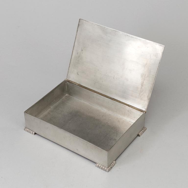 Nils Fougstedt, atributed to, a pewter box, Svenskt Tenn, Stockholm 1935.