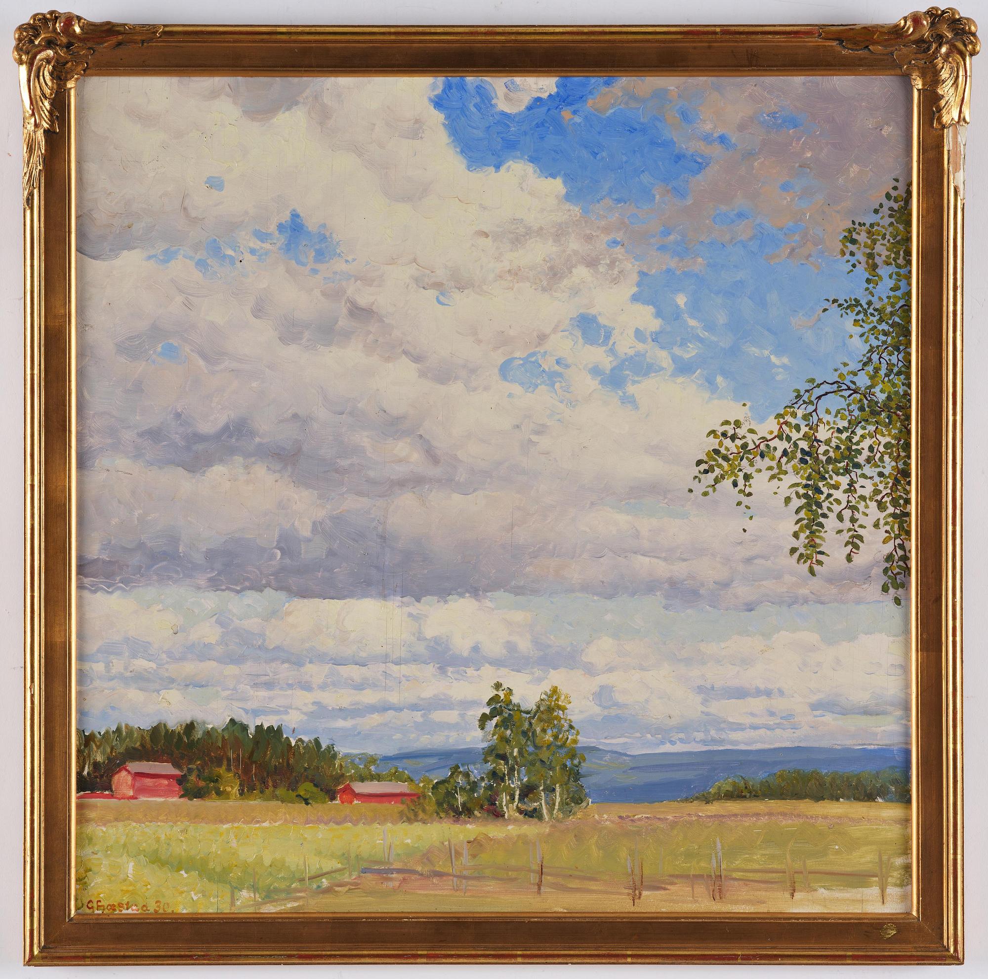 Gustaf Fjaestad, Summer landscape.
