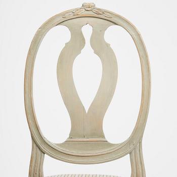 A set of six Gustavian chairs by J. E. Höglander (master in Stockholm 1777-1813).