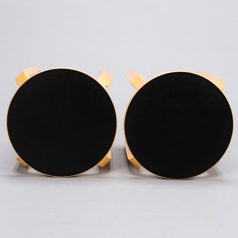 ALVAR AALTO Set of Three 1990s E60 Stools by Artek.