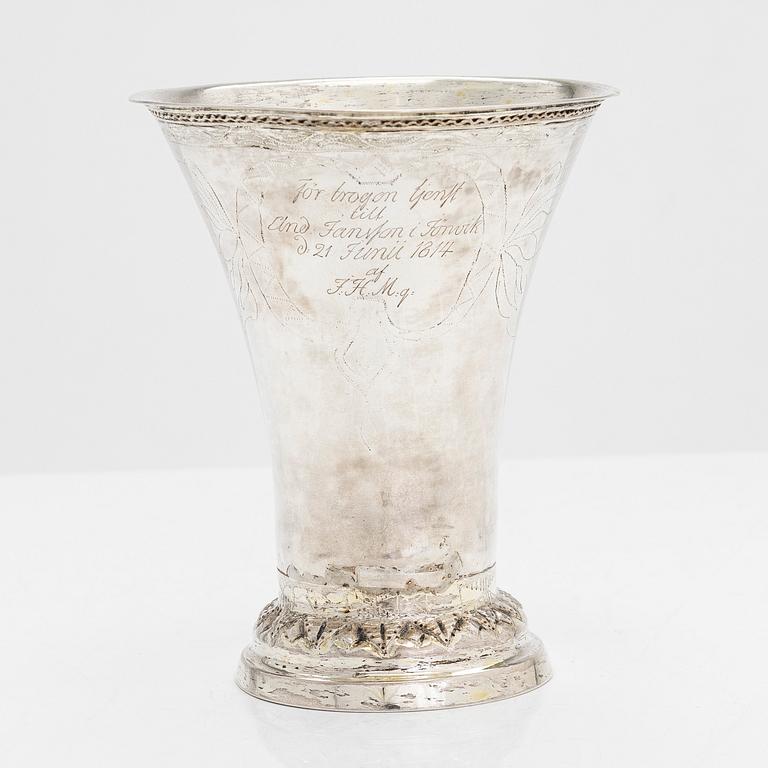 Olof Peter Almén, bägare, silver, Hedemora, 1804.