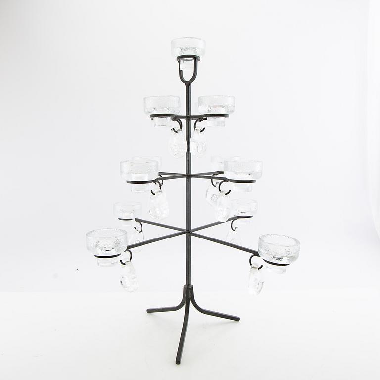 Kandelaber smide och gjutet glas 1900-talets andra hälft.