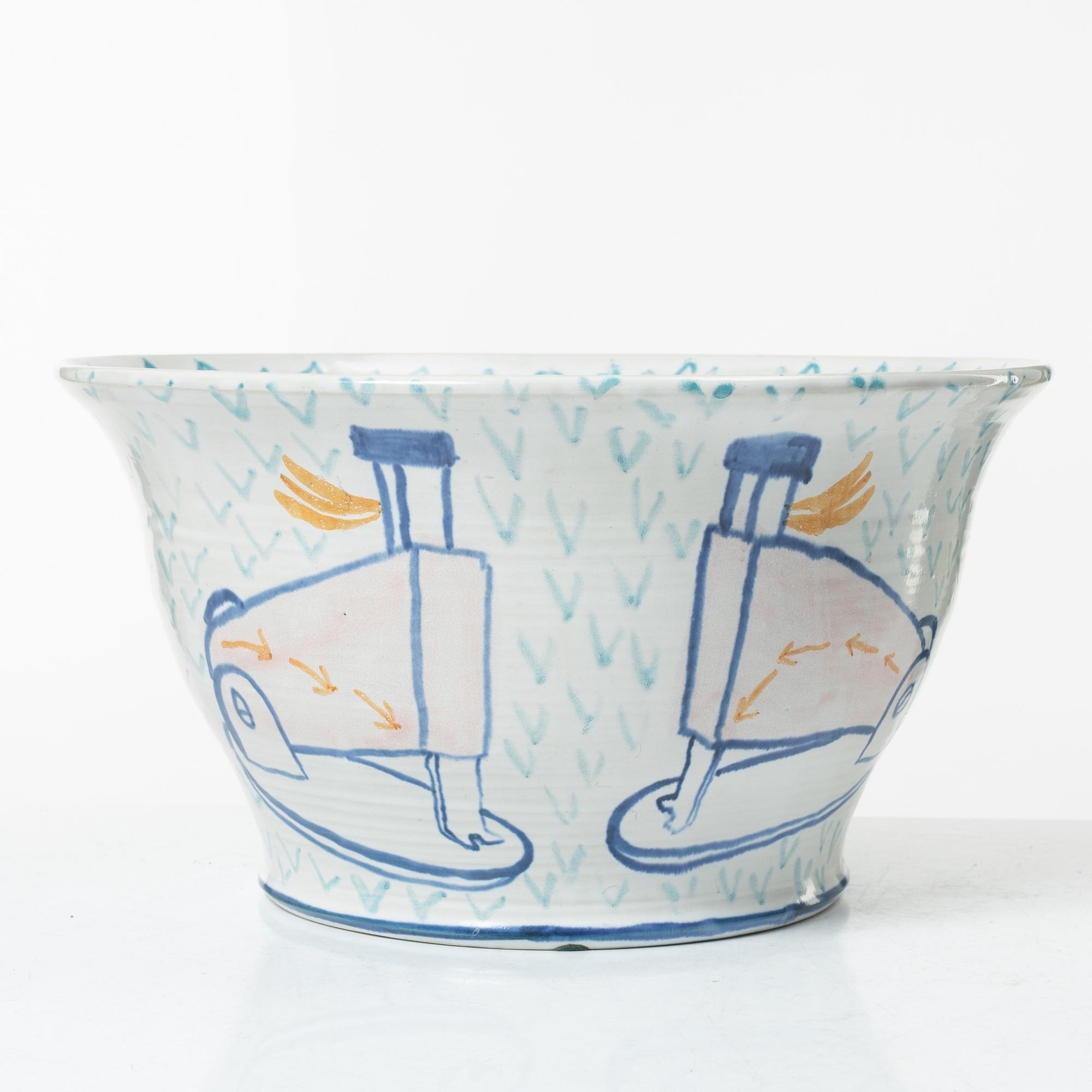 Herman Fogelin, Skål, stengods, signerad.