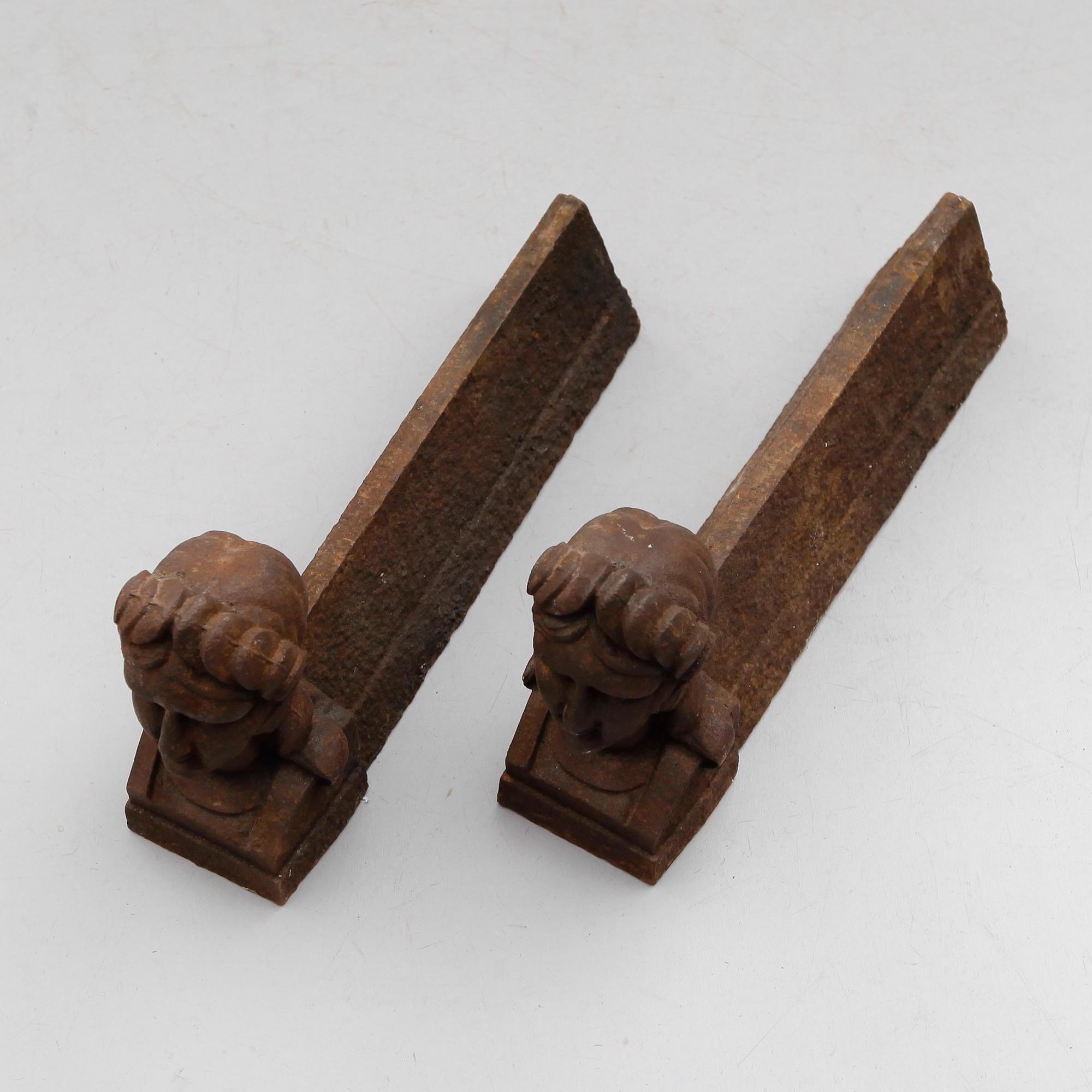 ELDHUNDAR, 1 par, järn, 1900-talets första hälft.