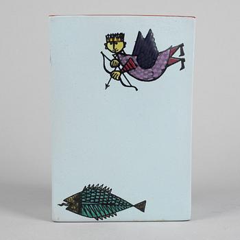 Stig Lindberg, a 'Karneval' faience vase, Gustavsbergs studio 1958-62.