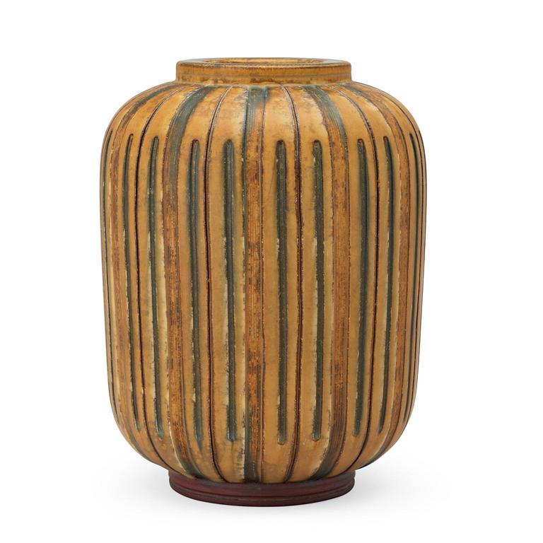 A Wilhelm Kåge 'Farsta' stoneware vase, Gustavsberg Studio 1954.