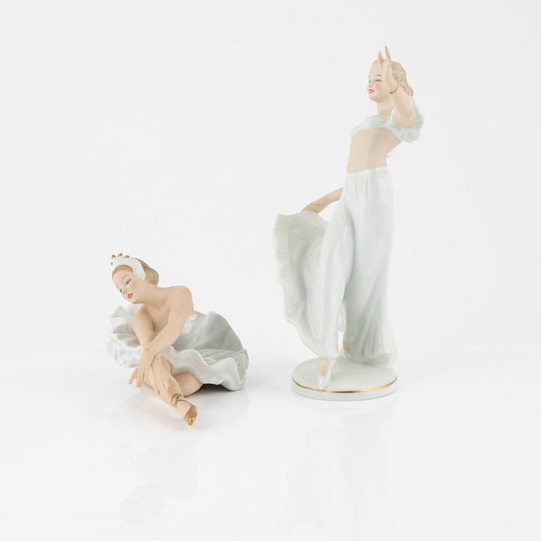 Two porcelain figurines, Wallendorf, Germany, mid 20th Century.