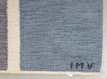 RUG. Flat weave. 222 x 165,5 cm. Signed JLH IMV.