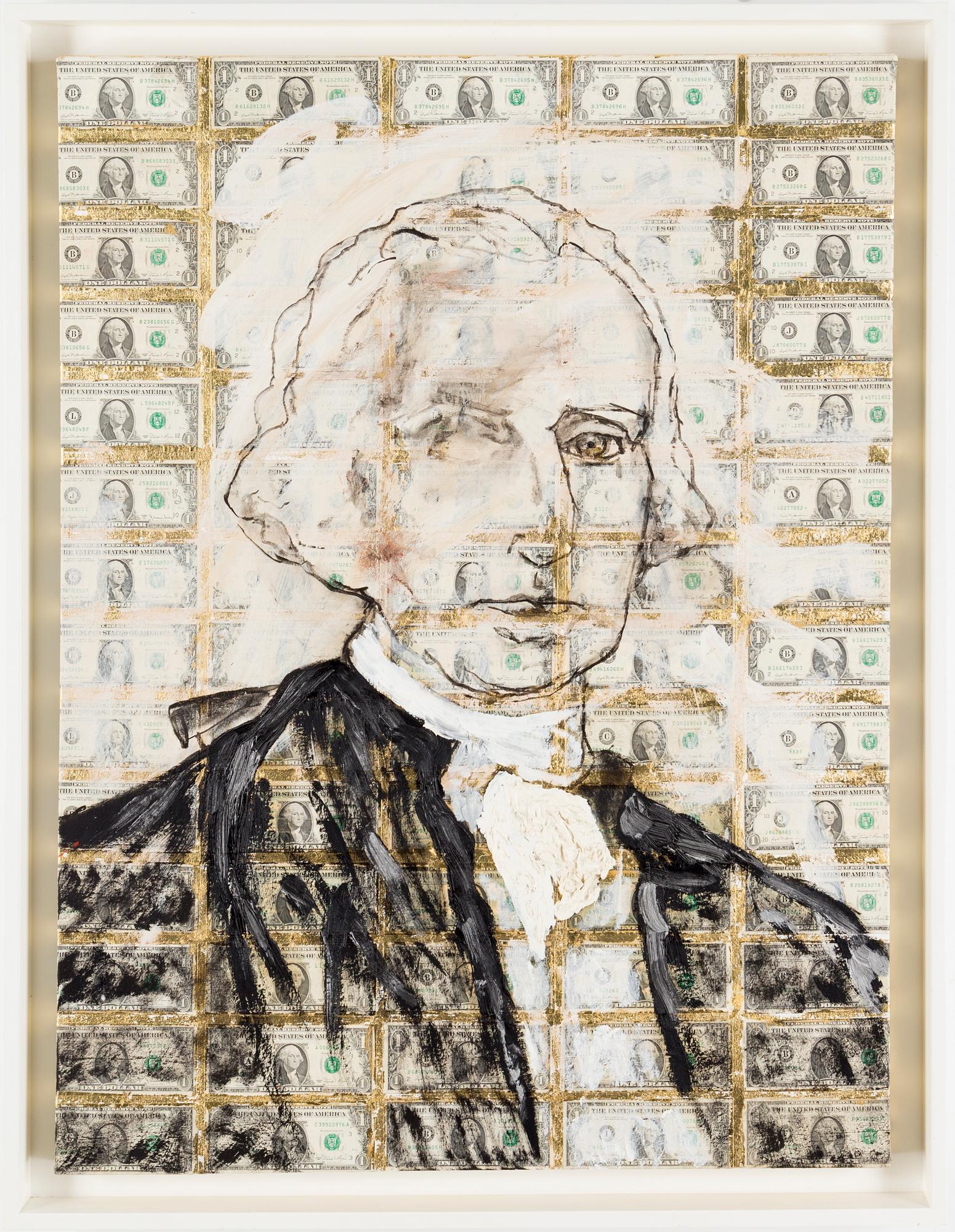 LEE JAFFE, blandtekik/collage, signerad och daterad -84 à tergo.