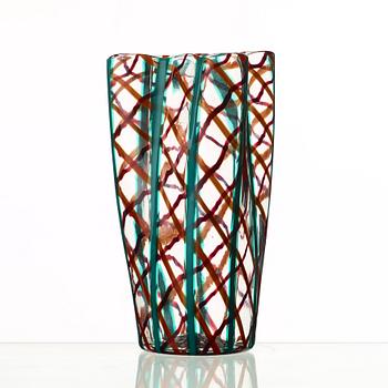 Fulvio Bianconi, A Fulvio Bianconi 'Scozzese' vase, Venini Murano Italy circa 1954.