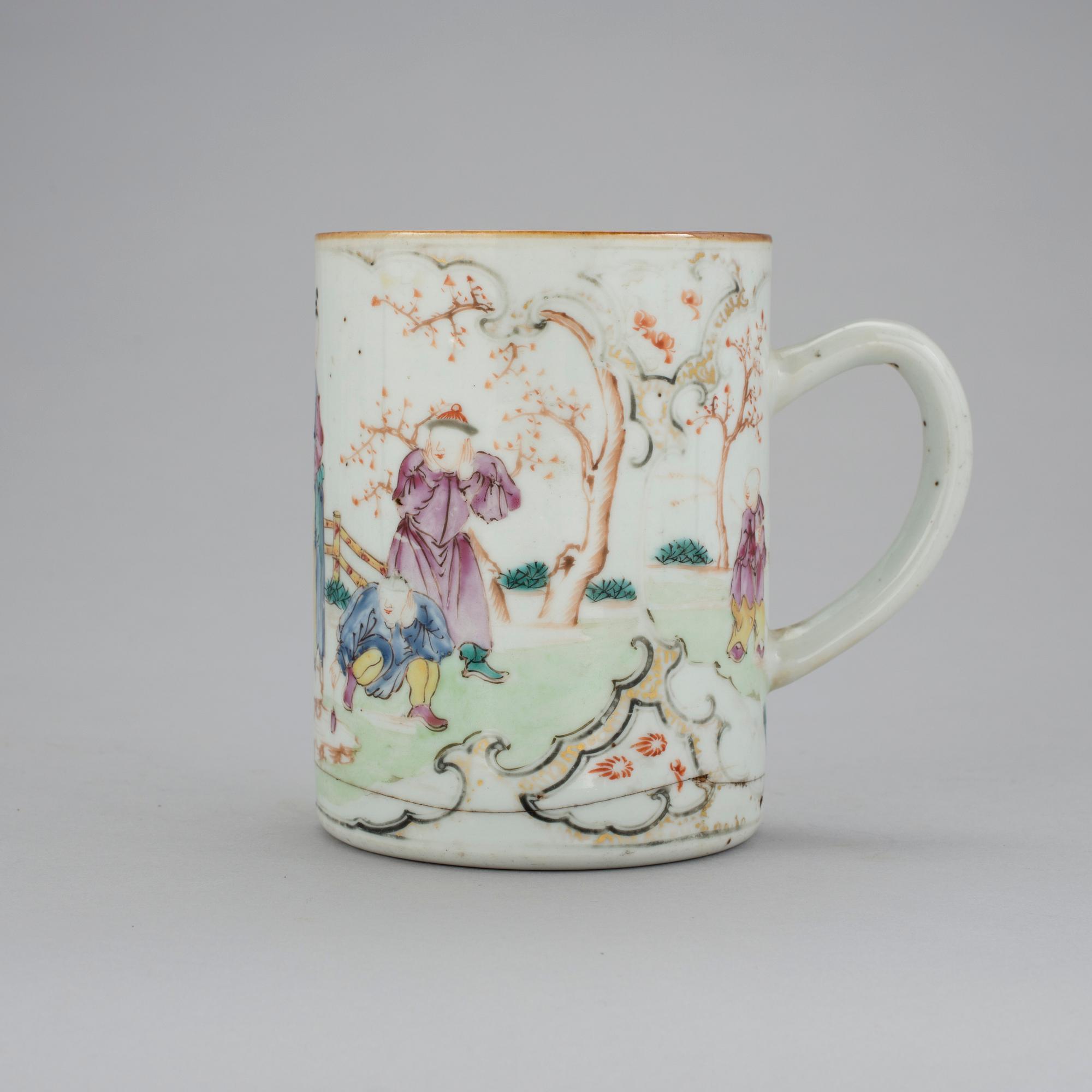 MUGG, porslin, Kina, Qianlong, (1736-95).
