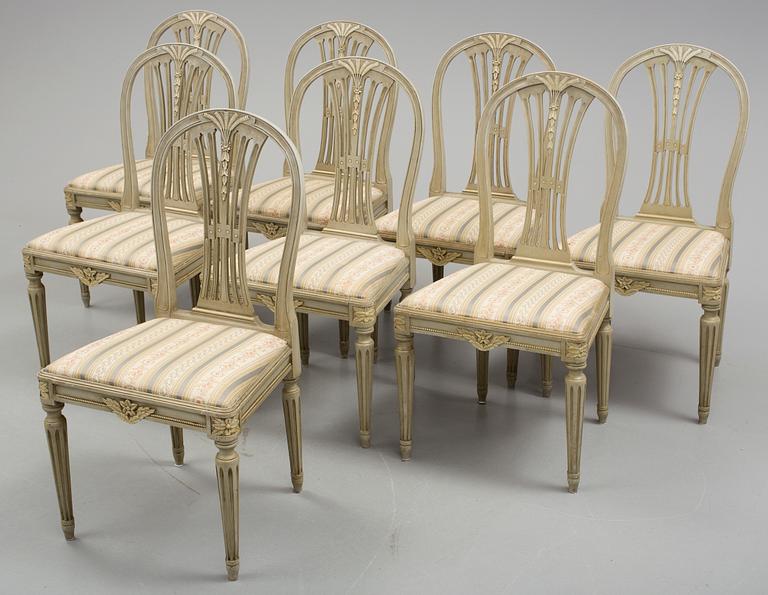 STOLAR, 8 st, Gustaviansk stil, 1900-talets första hälft.