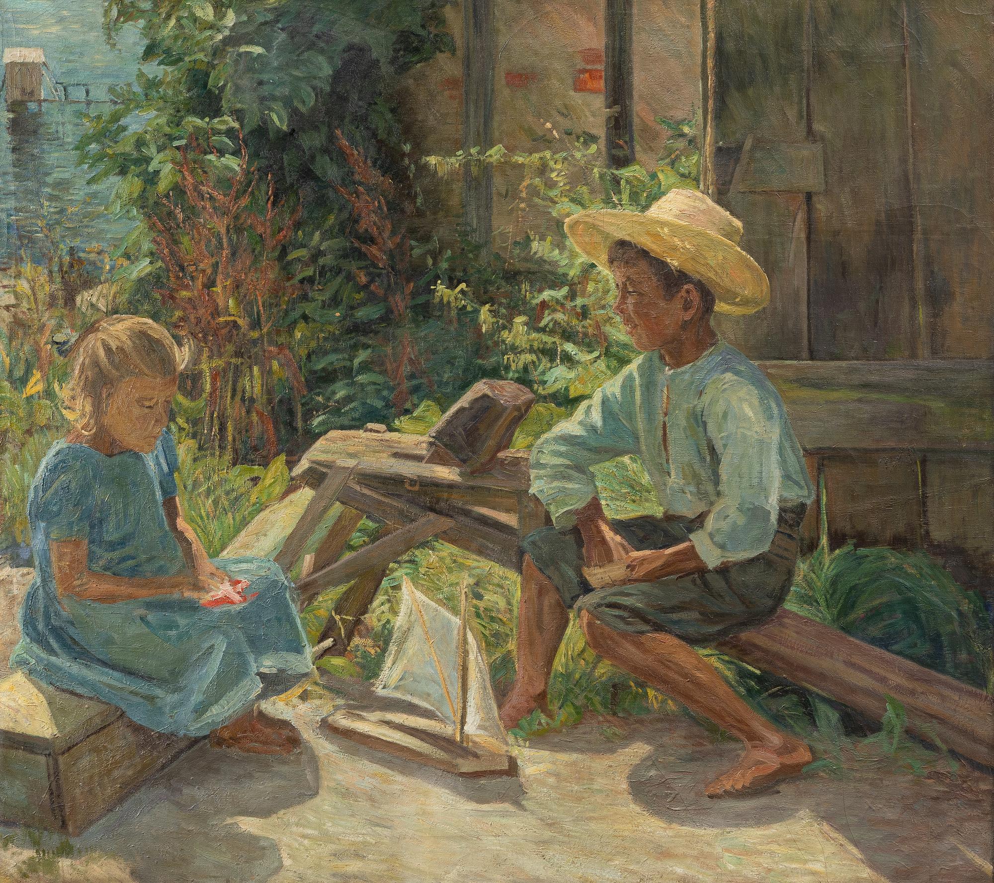 Theodor Fabricius, attributed to, Playing children.