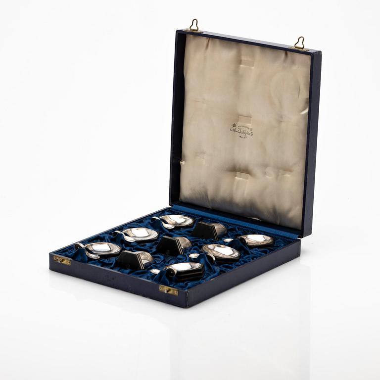 Salt cellars, 9 pieces, silver, GAB, Stockholm, 1941–1942.