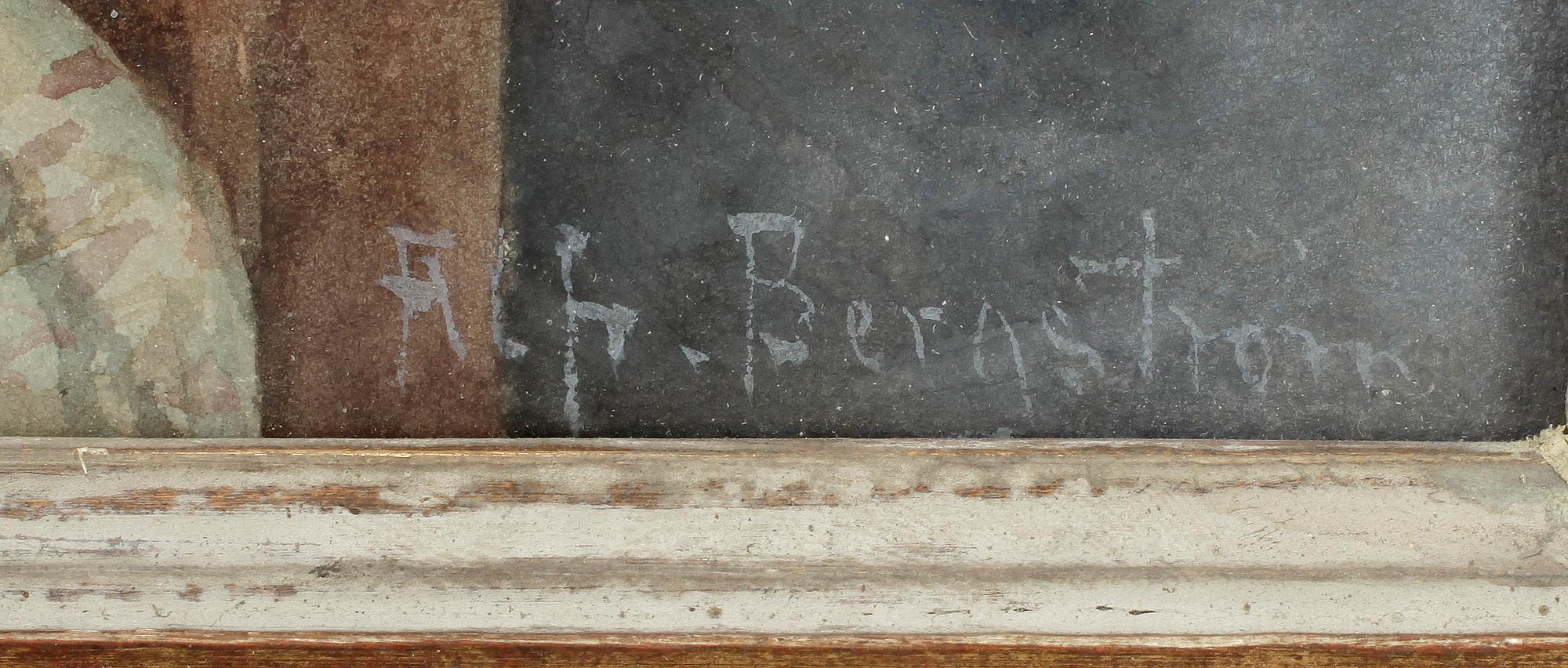 ALFRED BERGSTRÖM, akvarell, sign.