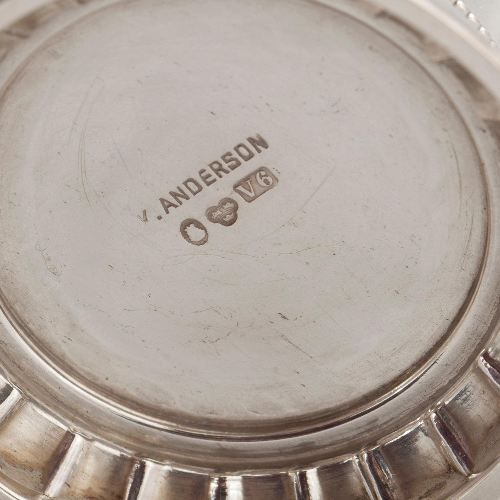 PARTI SILVER, 5 delar, bl a sterlingsilver, Tyskland. 1800 samt 1900-tal. Vikt ca 390 gram.