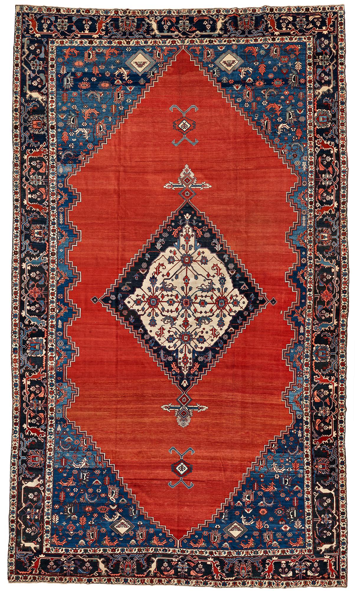 MATTO, an antique Bakshaish, ca 693 x 398,5 cm, dated "1298"AH/1880 AD probably.
