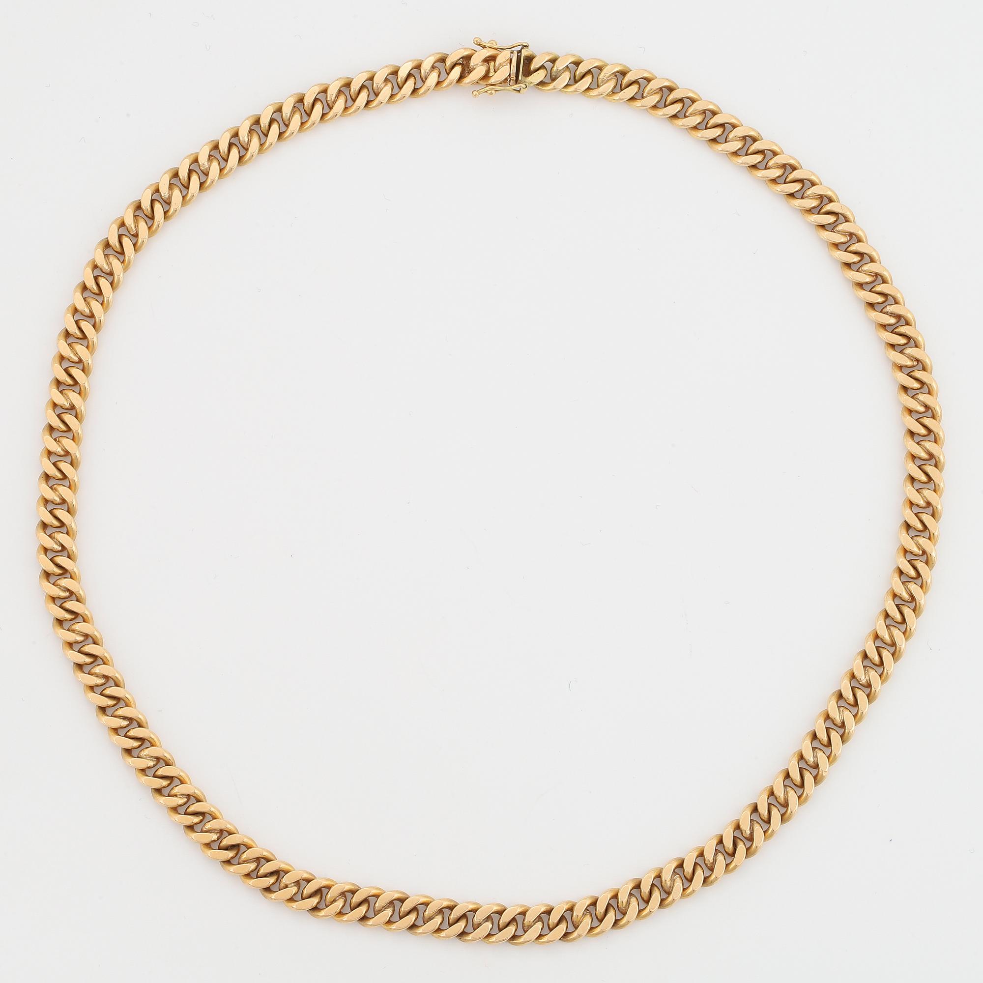 18K gold necklace.