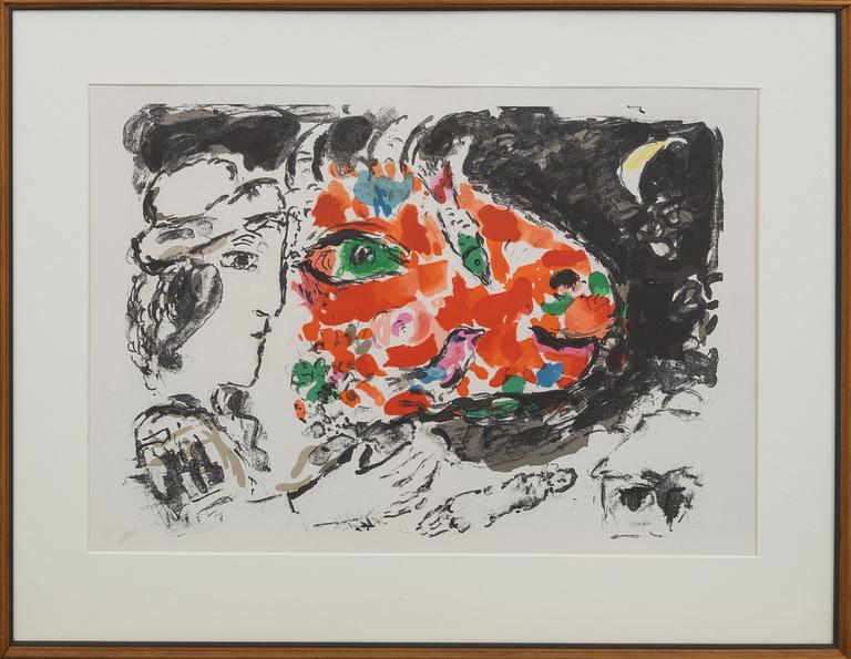 MARC CHAGALL, färglitografi, ur Derrière le Miroir nr 198, 1972.