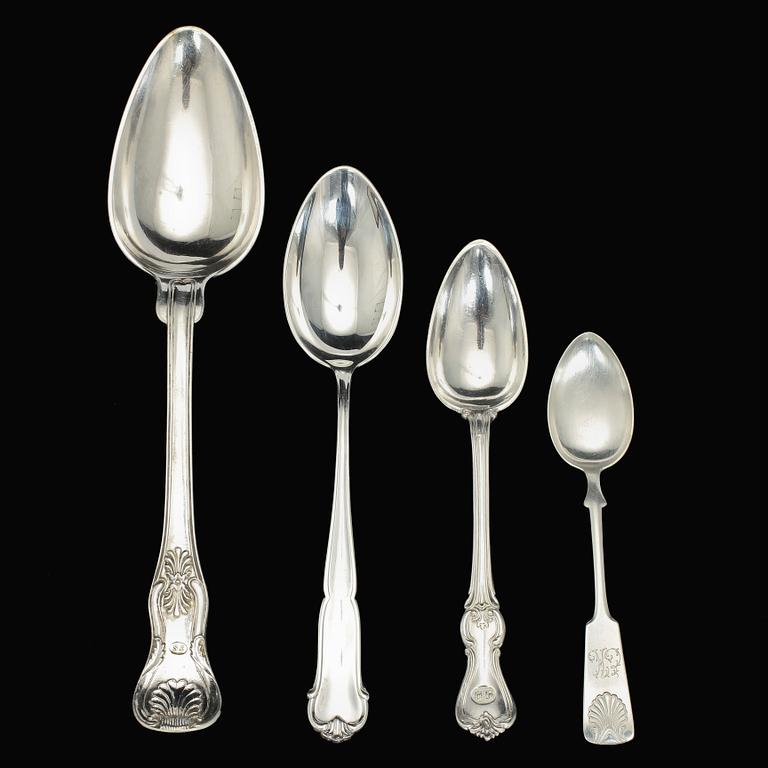 PARTI SILVER, 17 delar, 1900-tal. V 500 g.