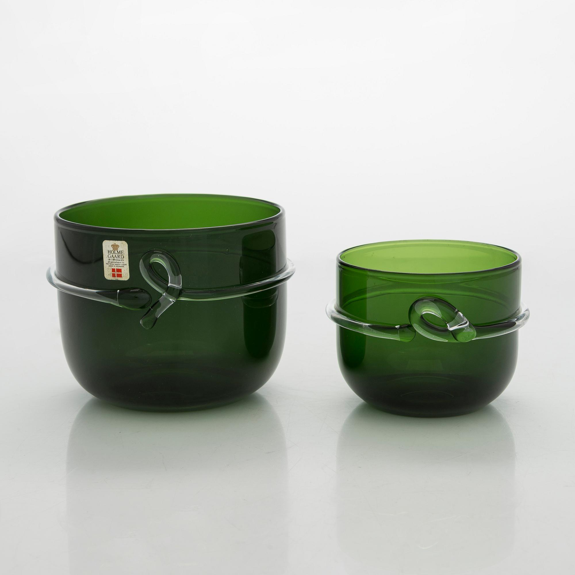 Michael Bang, six flower pots, Holmegaard, Denmark.