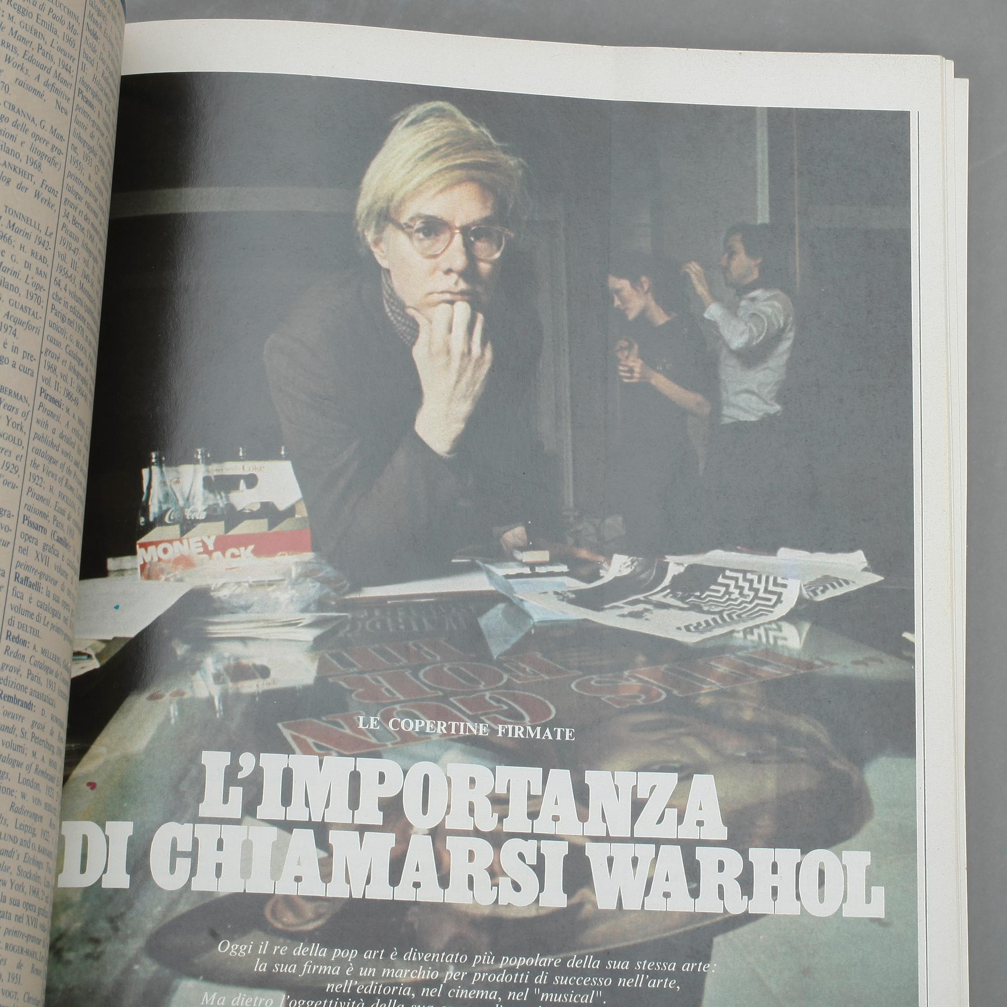 ANDY WARHOL, litografi samt konsttidskrift, båda signerade.