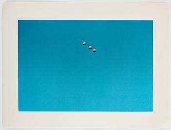 John Baldessari, "Trowing three balls in the air to get a straight line".