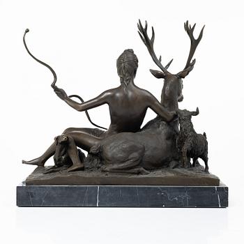 Diana and the deer, P. Jacquiet, after, 21st century.